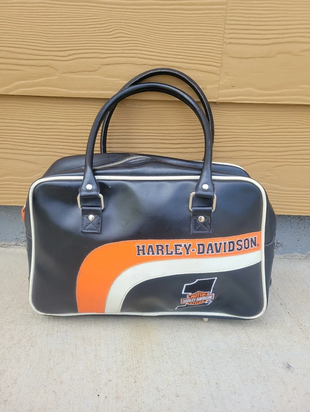 Y2K Harley Davidson Duffle Bowling Bag Purse